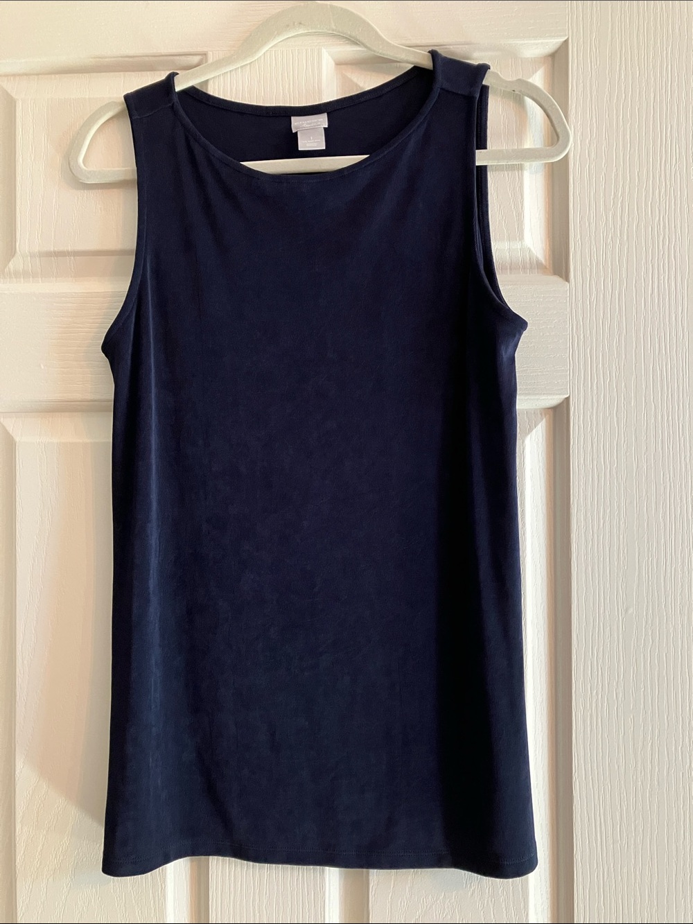 Chico's Navy Sleeveless Crewneck Tank size 1